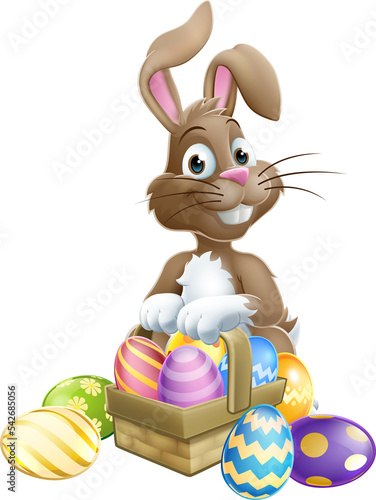 Easter Bunny Eggs Basket Ca...