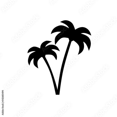 Coconut Tree Icon Silhouette