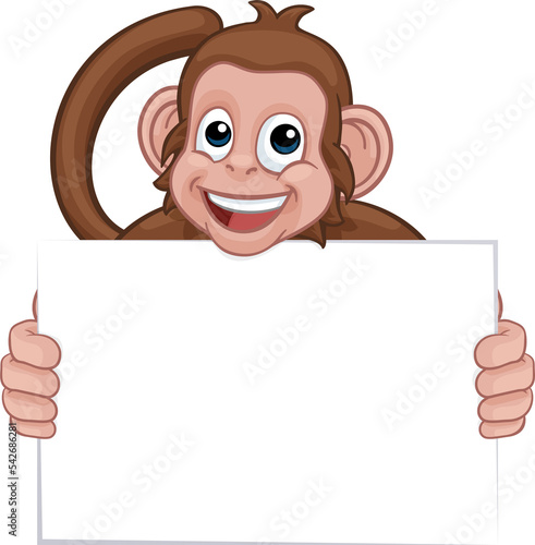 Monkey Cartoon Character An...