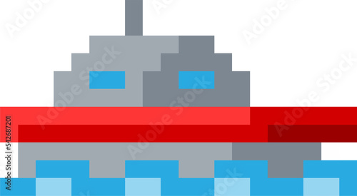 Boat Ship Pixel 8 Bit Video...