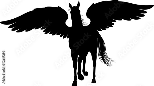 Pegasus Silhouette Mythological Winged Horse photo