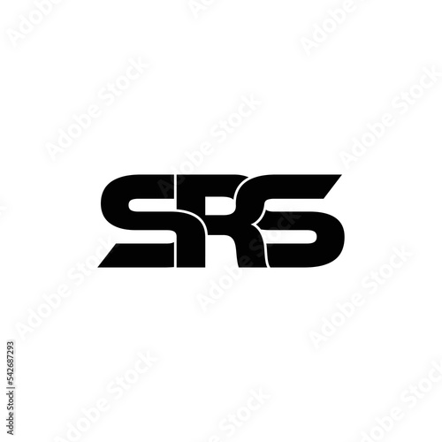 SRS letter monogram logo design vector