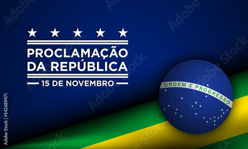 Brazil Republic Day Background Design.