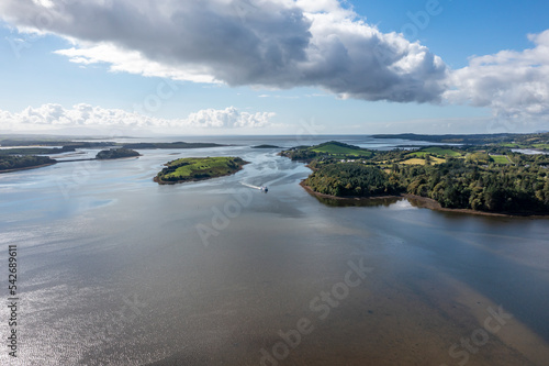 Aerial view of Ballyboyle Island at Donegal Town, County Donegal, Ireland © Lukassek