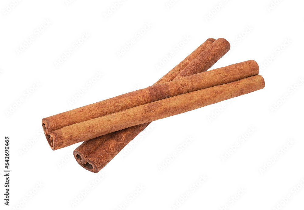 Cinnamon sticks and star anise spice isolated on white background with PNG.