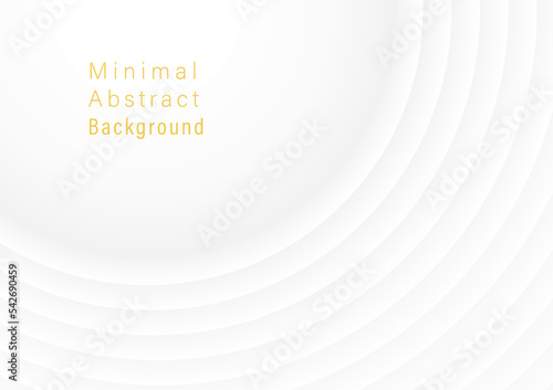 Abstract geometric background, grey and white gradient, multilayer circle shape, vector background illustration template for website, banner, poster, backdrop