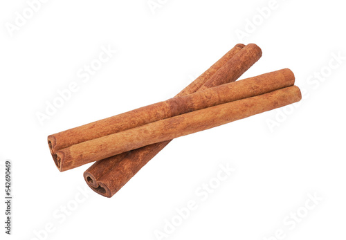Fototapet Cinnamon sticks and star anise spice isolated on white background with PNG