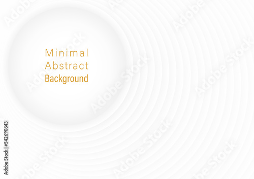 Abstract geometric background, gray and white gradient, multilayer circle shape, vector background illustration template for website, banner, backdrop, poster