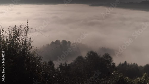 above the clouds in morning