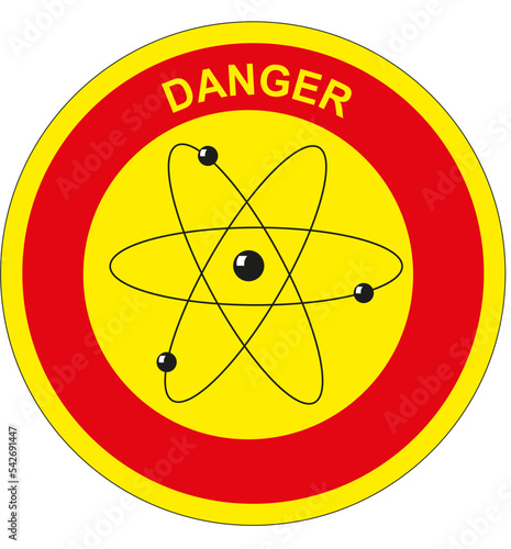 Panneau danger atome