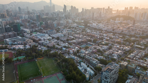 cityscape of Kowloon Tong, residential district of HK 28 Oct 2022 photo