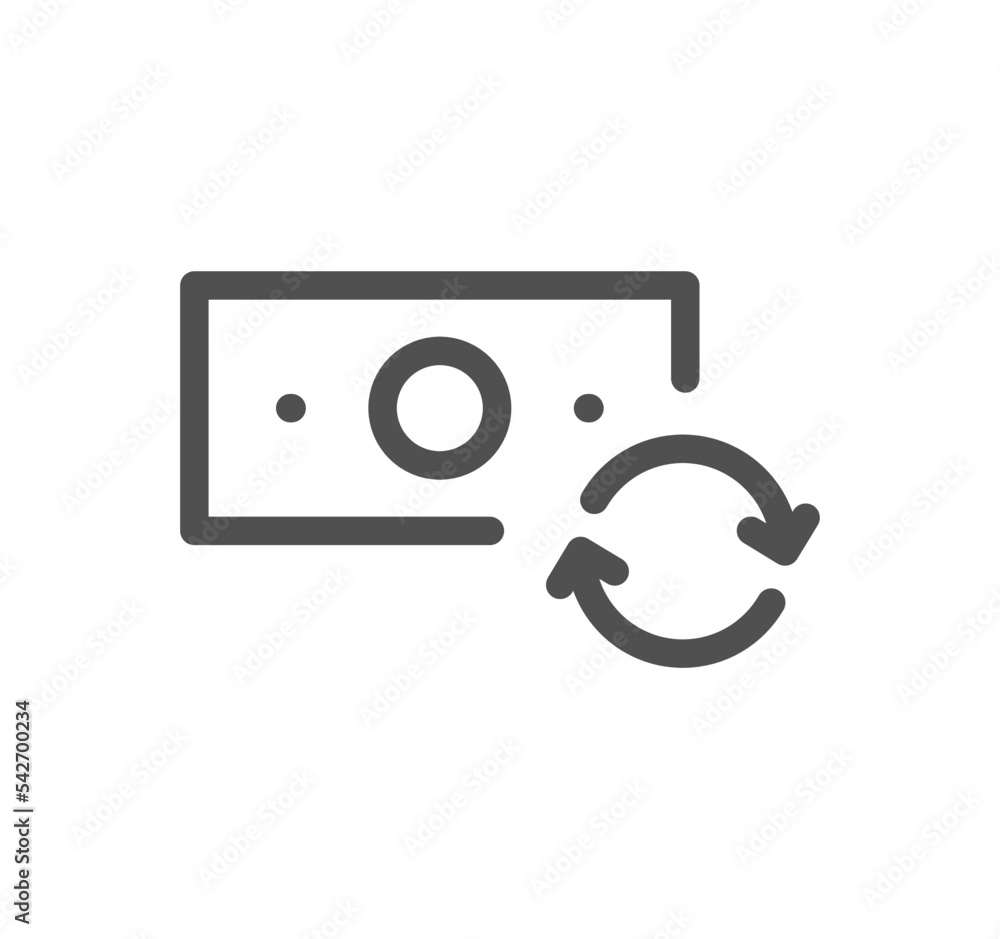 Money and finance icon outline and linear vector. Money and finance icon outline and linear vector.