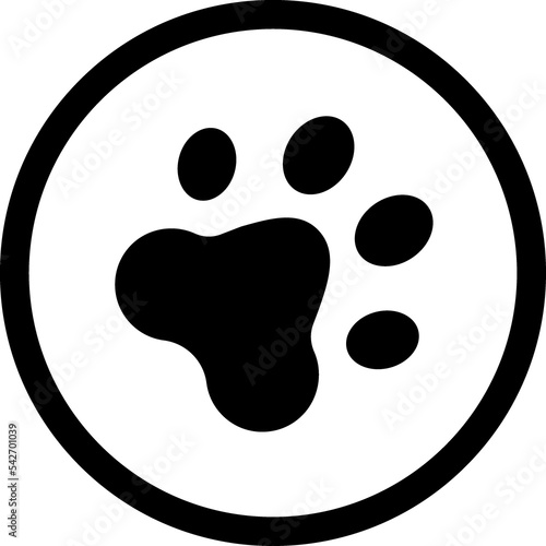 Dog, cat paw icon