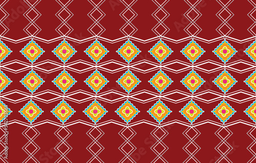 Sacral tribal ethnic motifs geometric vector background. Beautiful gypsy geometric shapes sprites tribal motifs clothing fabric textile print traditional design with triangles