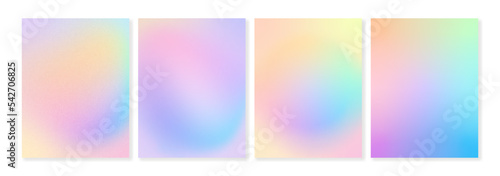 Set of 4 grainy gradient backgrounds in pastel colors. For covers, wallpapers, branding, social media and other projects. You can use a grainy texture for each of the backgrounds.