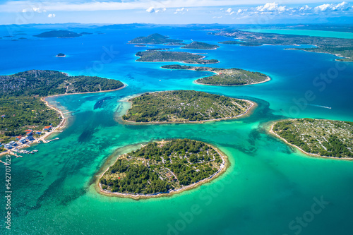 Idyllic small islands archipelago in Dalmatia, Murter island