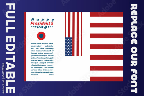 Set of modern design banner template in Presidents Day style Replace Our Text