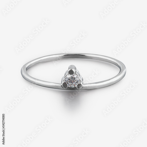 silver ring on gray background