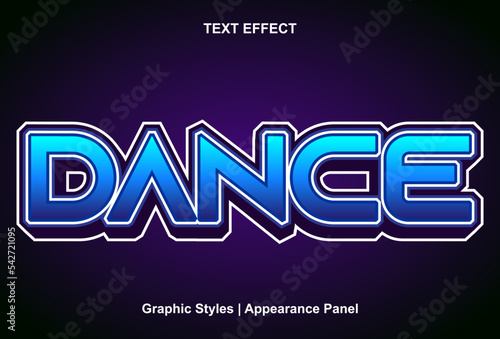 dance text effect with graphic style and editable.