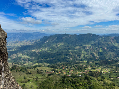 Panoramic view of nature in São Paulo State seen from the mountain called Pedra do Baú. © SMaggi