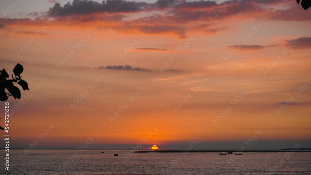 sunset on the beach