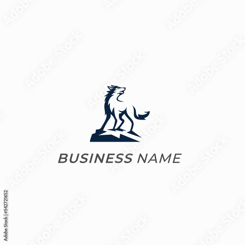 design logo creative wolf negative space