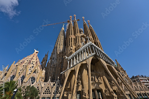 The famous church Sagrada Familia in Barcelona