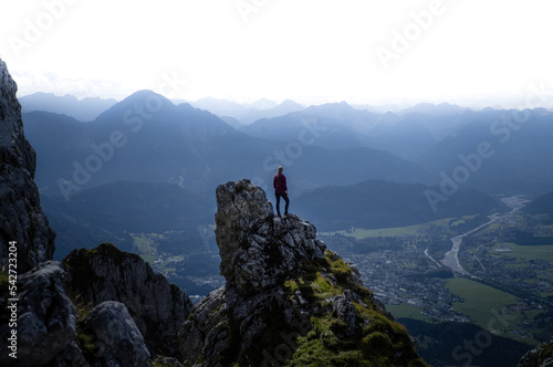 hiking to the mountain top