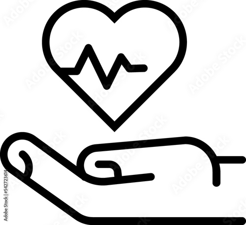 Heartbeat line heart cardio icon