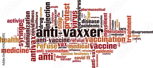Anti-vaxxer word cloud