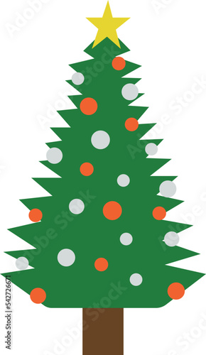Arbol de navidad decorado con esferas 