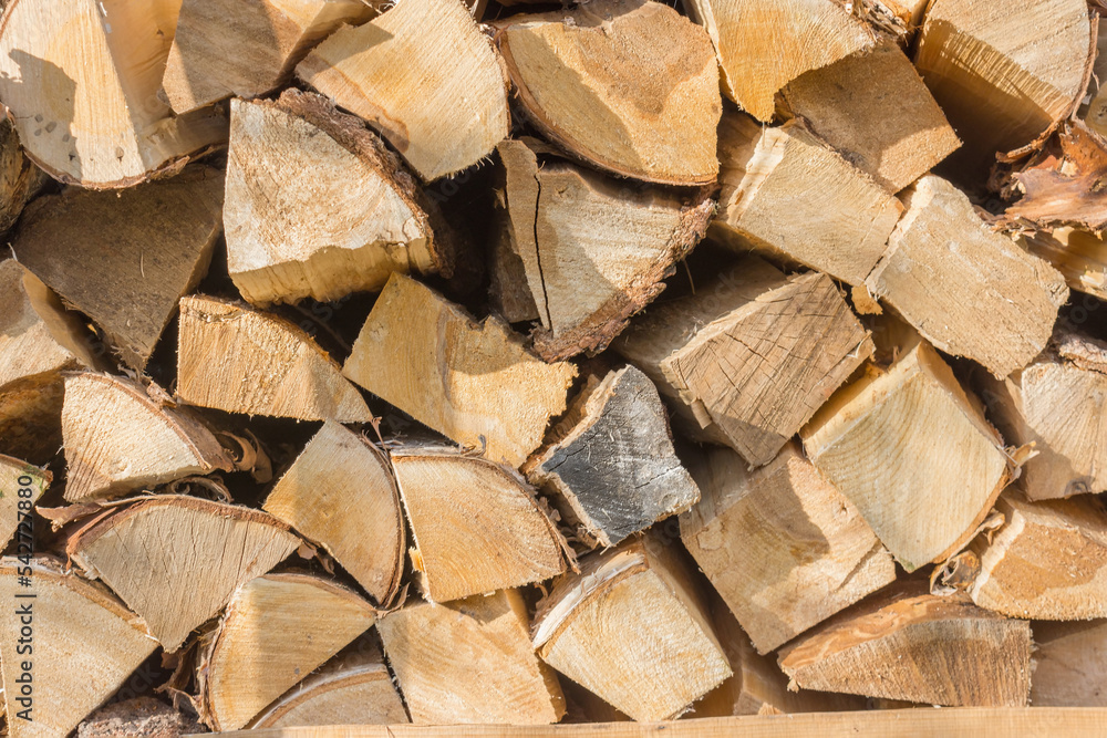 Woodpile for heating the stove. The concept of the energy crisis in Europe. Woodpile for heating the stove. The concept of the energy crisis in Europe.