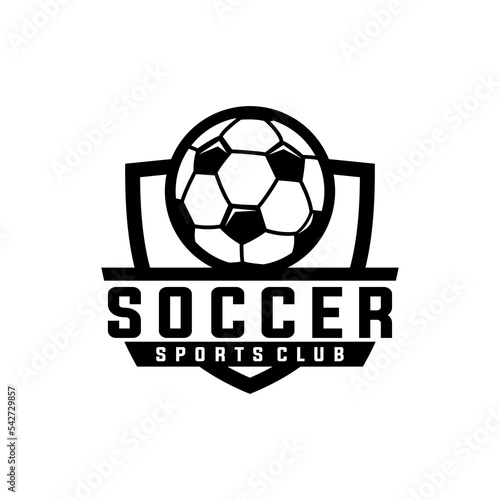 soccer badge vector template. football graphic illustration in badge emblem designs style.
