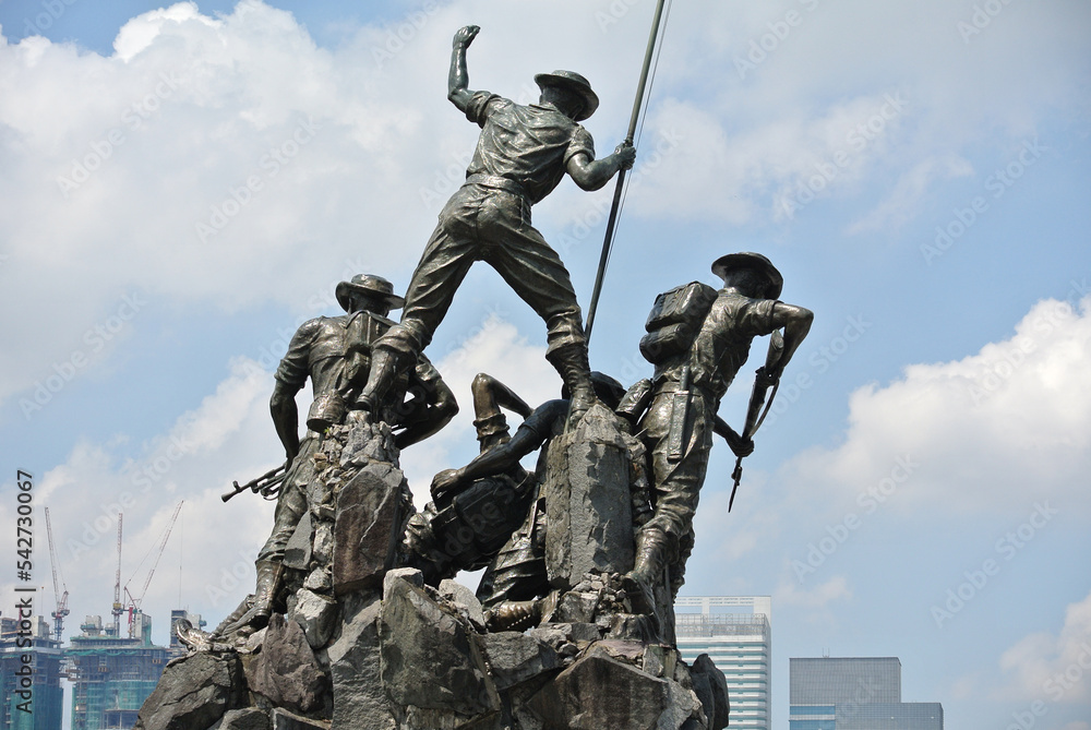 KUALA LUMPUR, MALAYSIA -MAY 15, 2016: Tugu Negara or National Monument is a monument to commemorate for those who died during World War II and the Malayan Emergency.