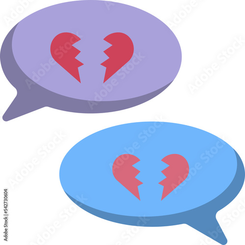 Break up chat icon