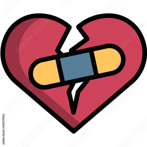 Recovery love icon