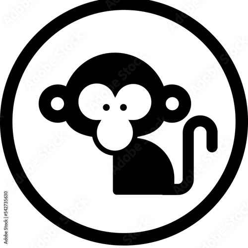 Photography Monkey head cartoon symbol