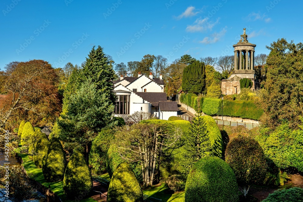 Brig-O-Doon Gardens and mounment in Alloway Ayr Scotland