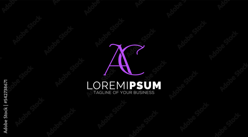 Modern letters AC, AC Logo Design Template Vector. 
