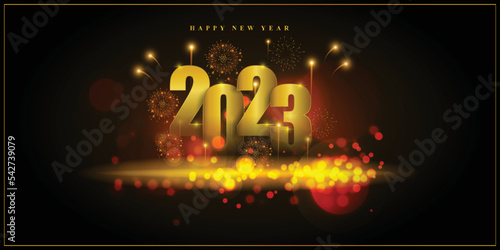 Vector illustration for Happy New year 2023 background poster banner flyer card