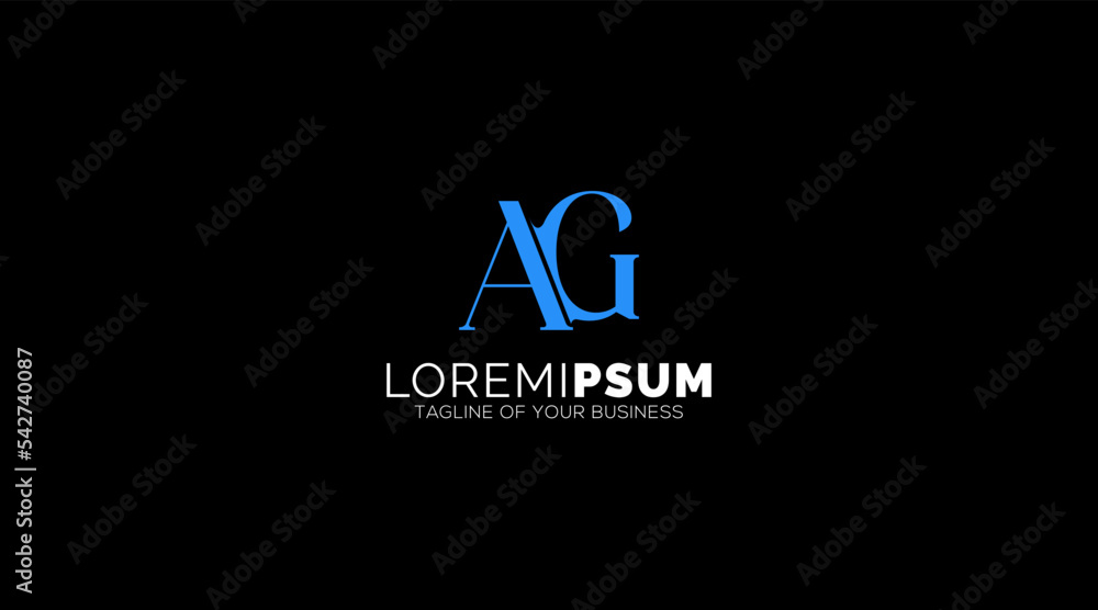 Fototapeta premium Modern letters AG, AG Logo Design Template Vector. 