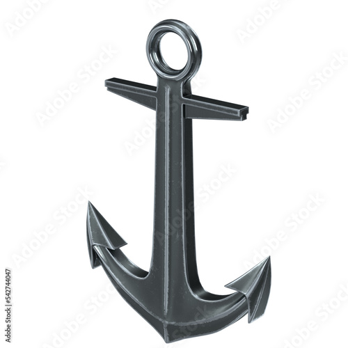 3d rendering illustration of a decorative anchor