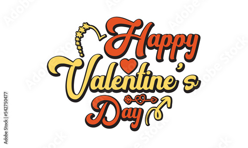 Happy valentine's day svg, Valentines Day svg, Happy valentine`s day T shirt greeting card template with typography text and red heart and line on the background. Vector illustration, flyers