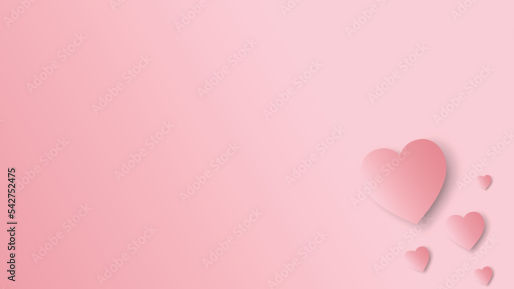 Heart shape lover pink background isolated