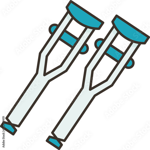 crutches  icon