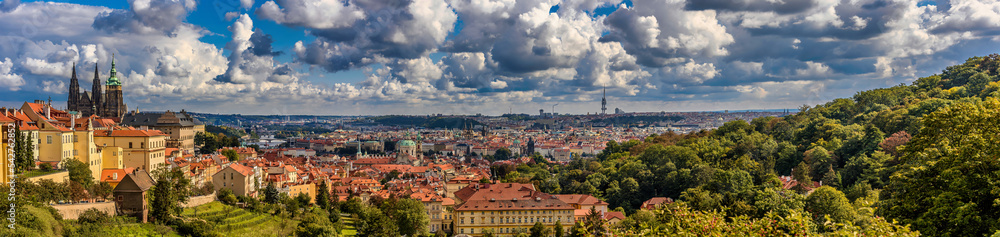 Prague's hillside panorama