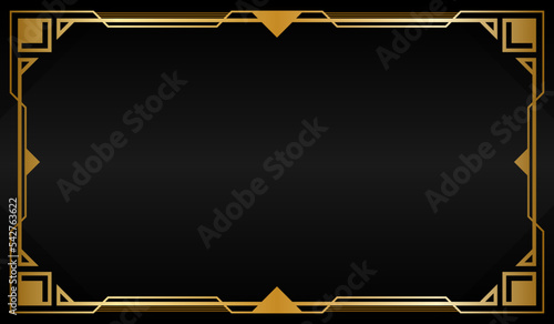 Golden luxury frame template, Abstract illustration vector
