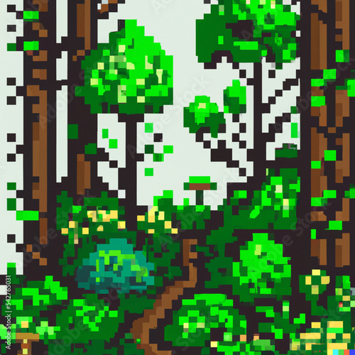 pixel art tree plant asset photo