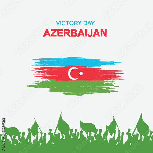 Victory day of the republic of azerbaijan background.