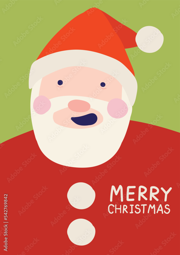 santa cute christmas card vector santa cute christmas card vector